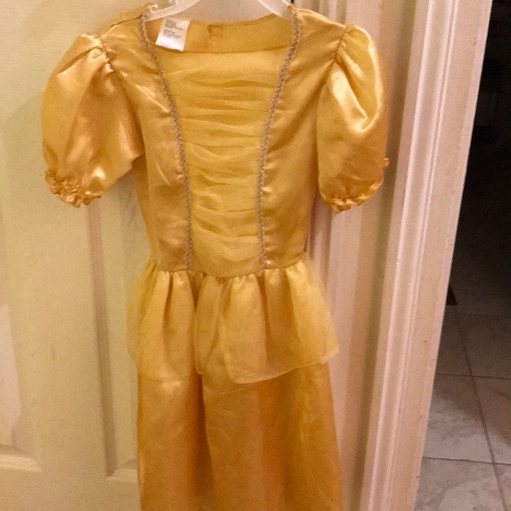 Girls yellow costume princess dress